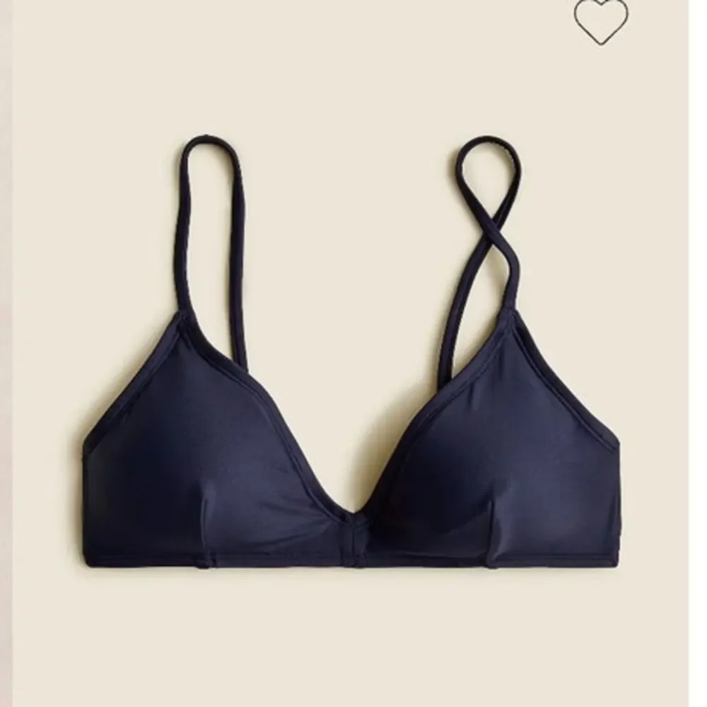NWT J. Crew French Bikini Top Black XS